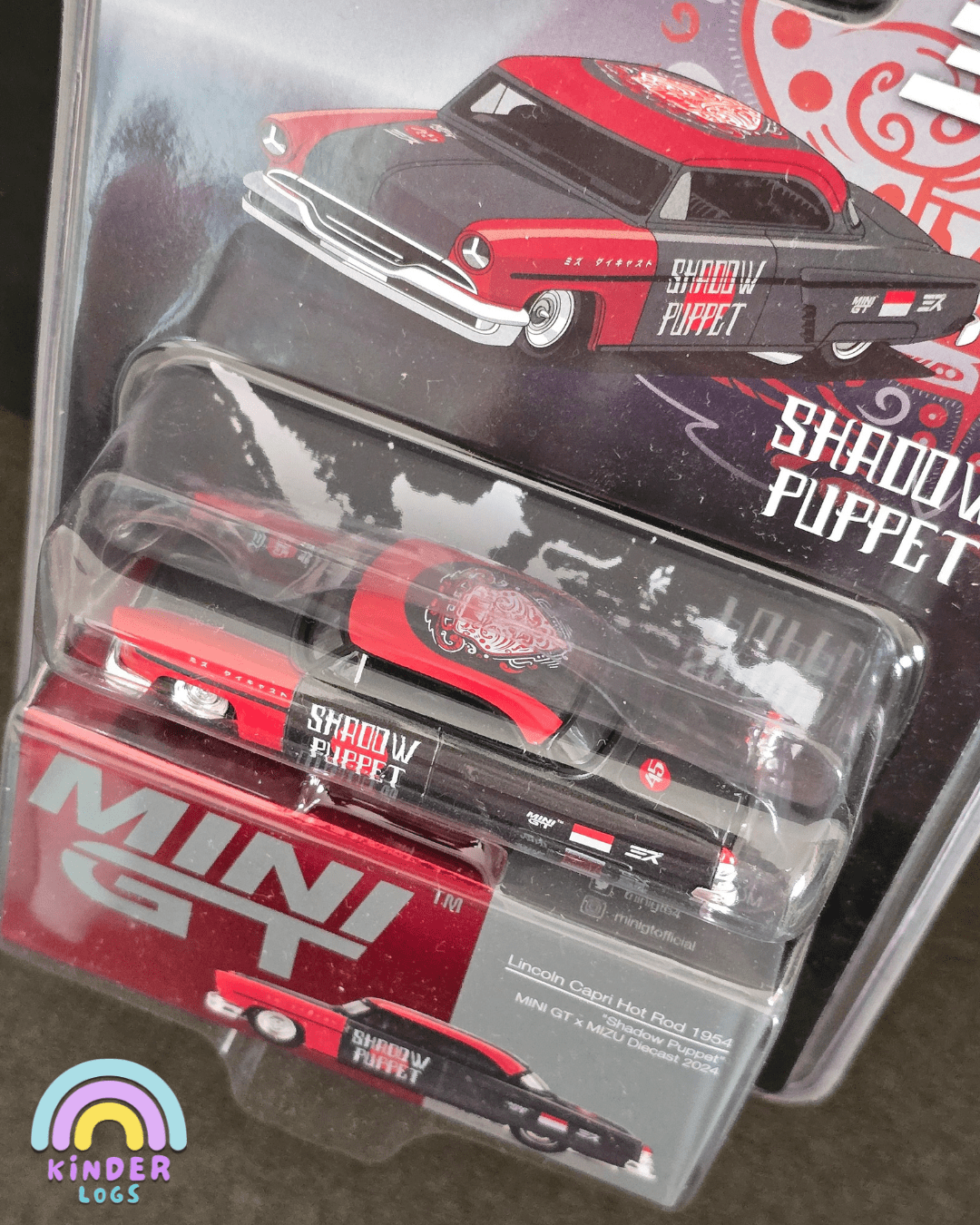 Mini GT x MIZU 1954 Lincoln Capri Hot Rod "Shadow Puppet" - Kinder Logs