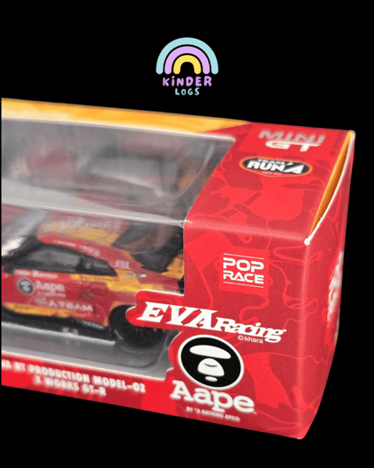 Mini GT X Pop Race 128 EVA RT Production Model - 02 X Works GT - R Aape - Kinder Logs