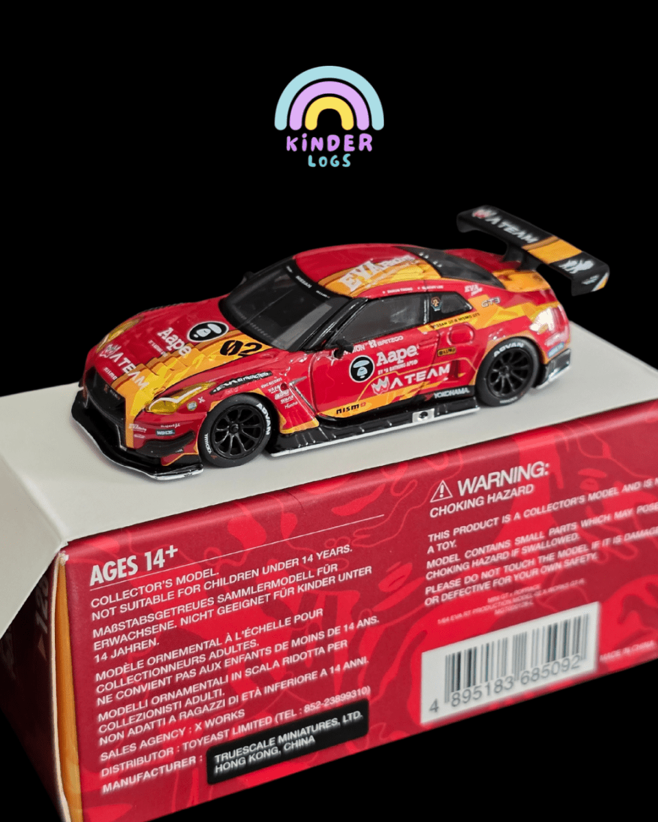 Mini GT X Pop Race 128 EVA RT Production Model - 02 X Works GT - R Aape - Kinder Logs