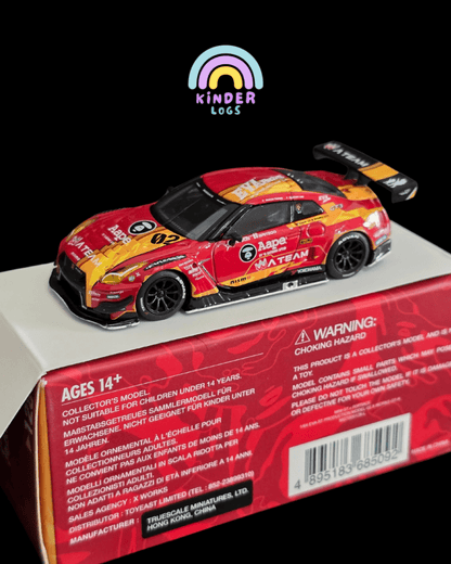 Mini GT X Pop Race 128 EVA RT Production Model - 02 X Works GT - R Aape - Kinder Logs