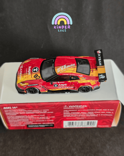 Mini GT X Pop Race 128 EVA RT Production Model - 02 X Works GT - R Aape - Kinder Logs