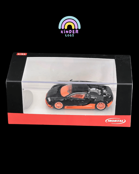 Mortal Bugatti Veyron Super Sport - Black And Orange - Kinder Logs