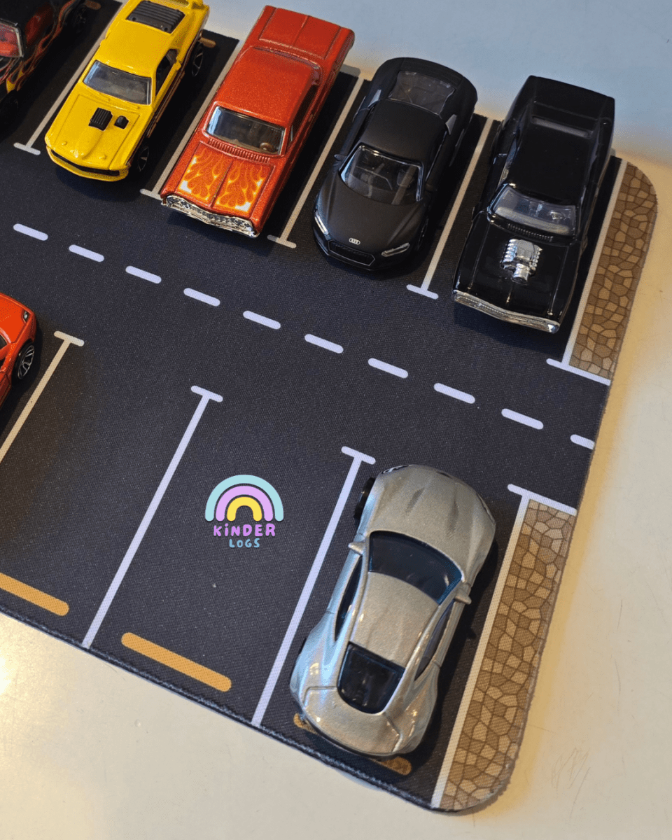 Parking Lot Style Mousepad for 1:64 Diecast Cars - Kinder Logs