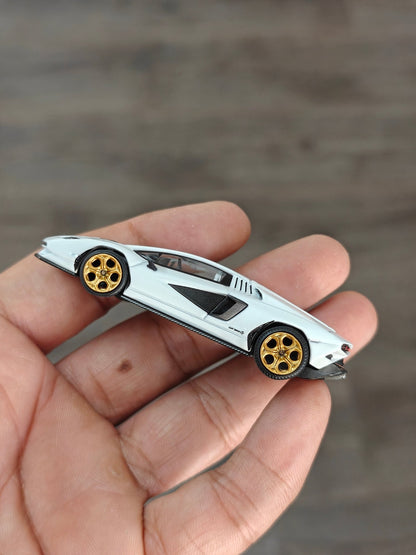 Pop Race Lamborghini Countach LPI 800 - 4 - White (Open Box) - Kinder Logs