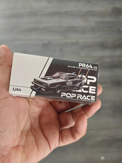 Pop Race Nissan Skyline C210 Bosozoku Style (PR64-73) - Sealed Box - Kinder Logs