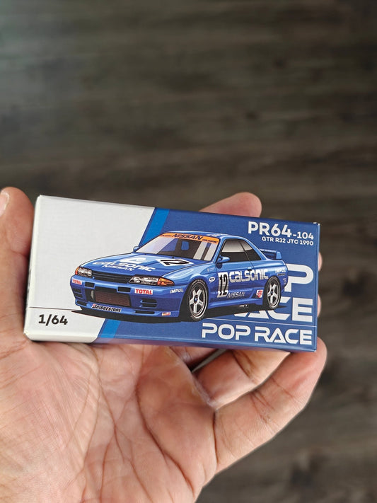 Pop Race Nissan Skyline GT-R R32 JTC 1990 (Open Box) - Kinder Logs