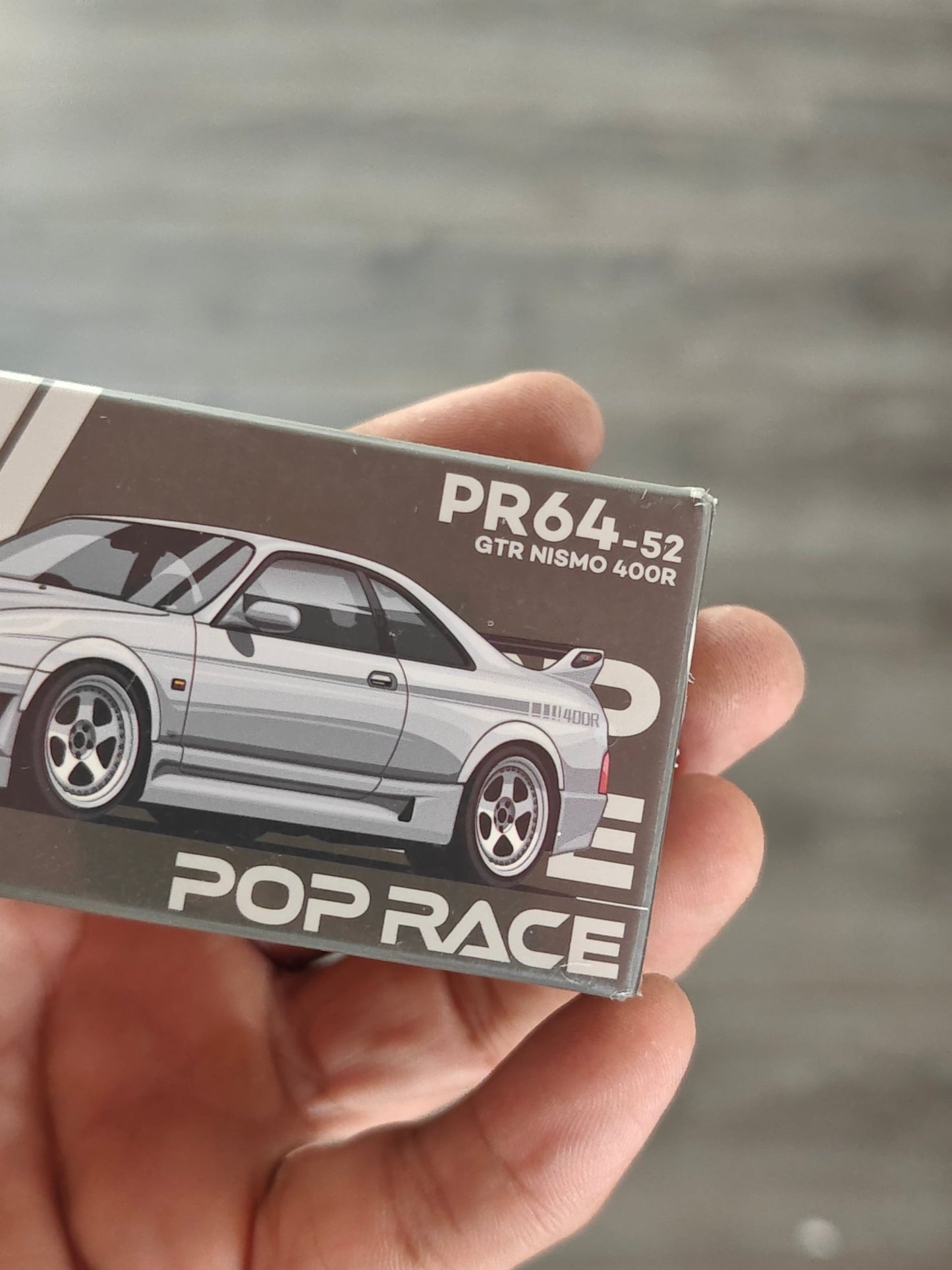 Pop Race Nissan Skyline GT-R R33 Nismo 400R (Grey) - Sealed Box - Kinder Logs
