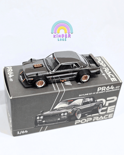 Pop Race Nissan Skyline GT - R V8 Drift Hakosuka (Open Box) - Kinder Logs