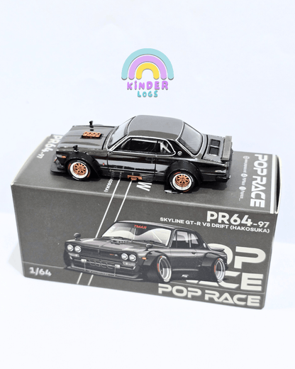 Pop Race Nissan Skyline GT - R V8 Drift Hakosuka (Open Box) - Kinder Logs