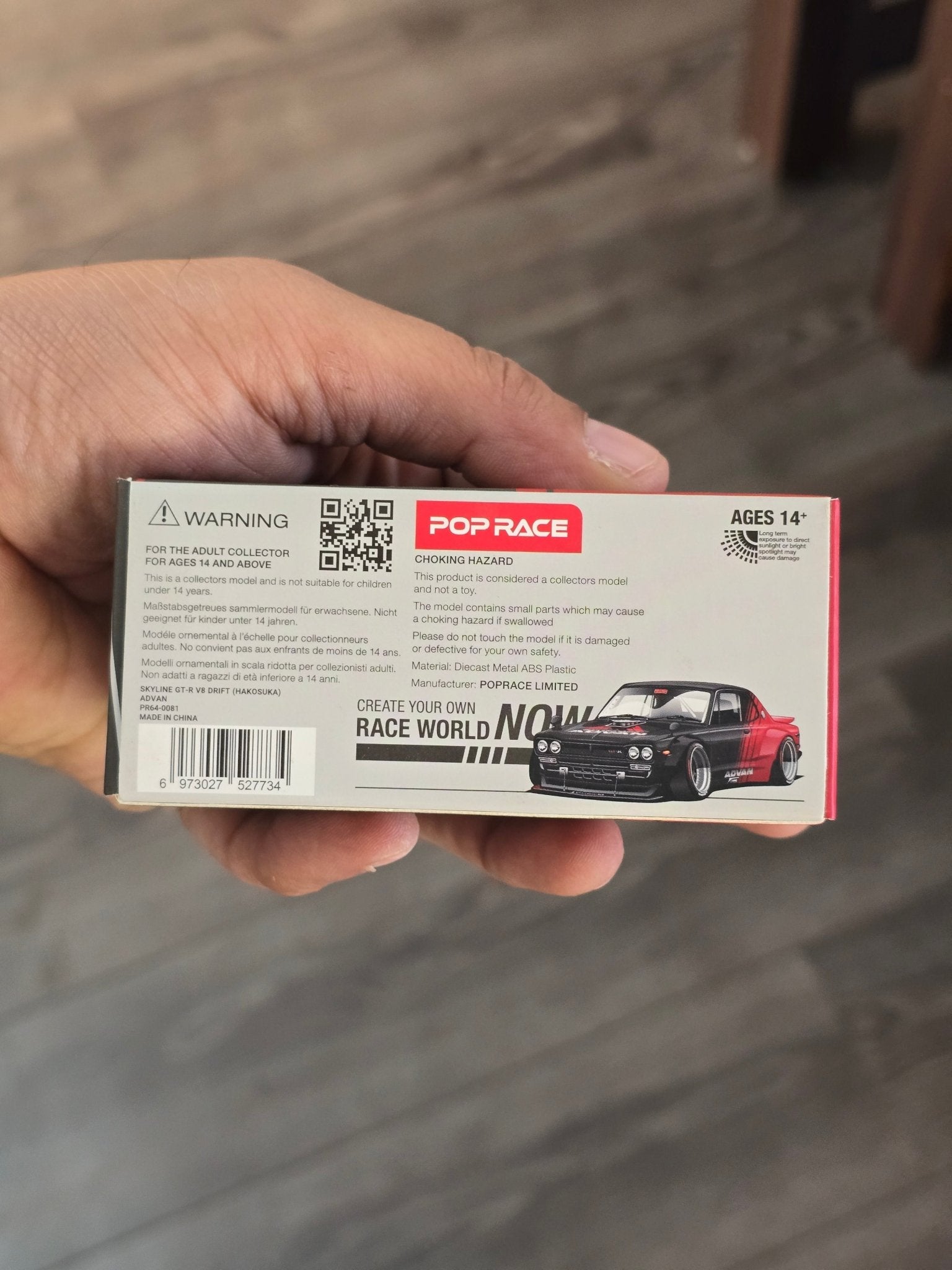 Pop Race Nissan Skyline GT - R V8 Drift Hakosuka PR64 - 81 Advan Edition - Kinder Logs