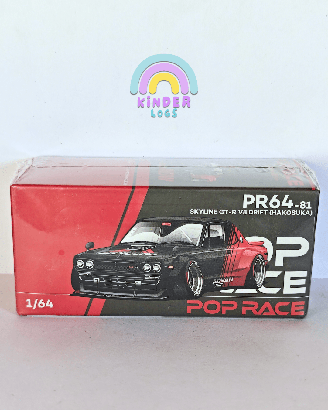 Pop Race Nissan Skyline GT - R V8 Drift Hakosuka PR64 - 81 Advan (Sealed Box) - Kinder Logs