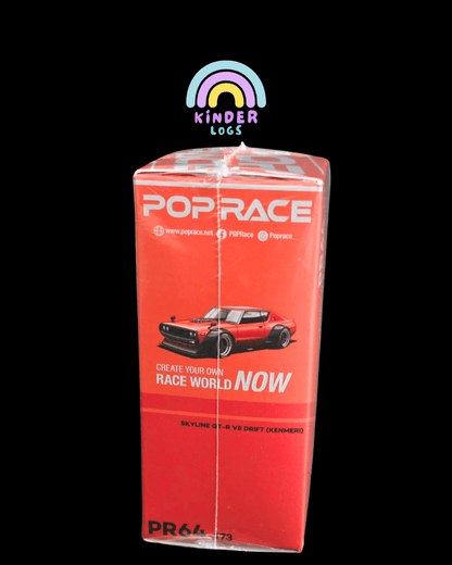 Pop Race Nissan Skyline GT - R V8 Drift KENMERI (PR64 - 173) - Kinder Logs