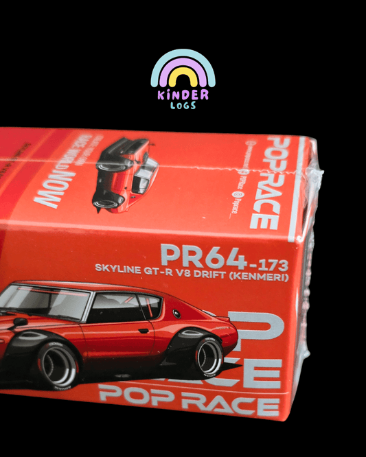 Pop Race Nissan Skyline GT - R V8 Drift KENMERI (PR64 - 173) - Kinder Logs