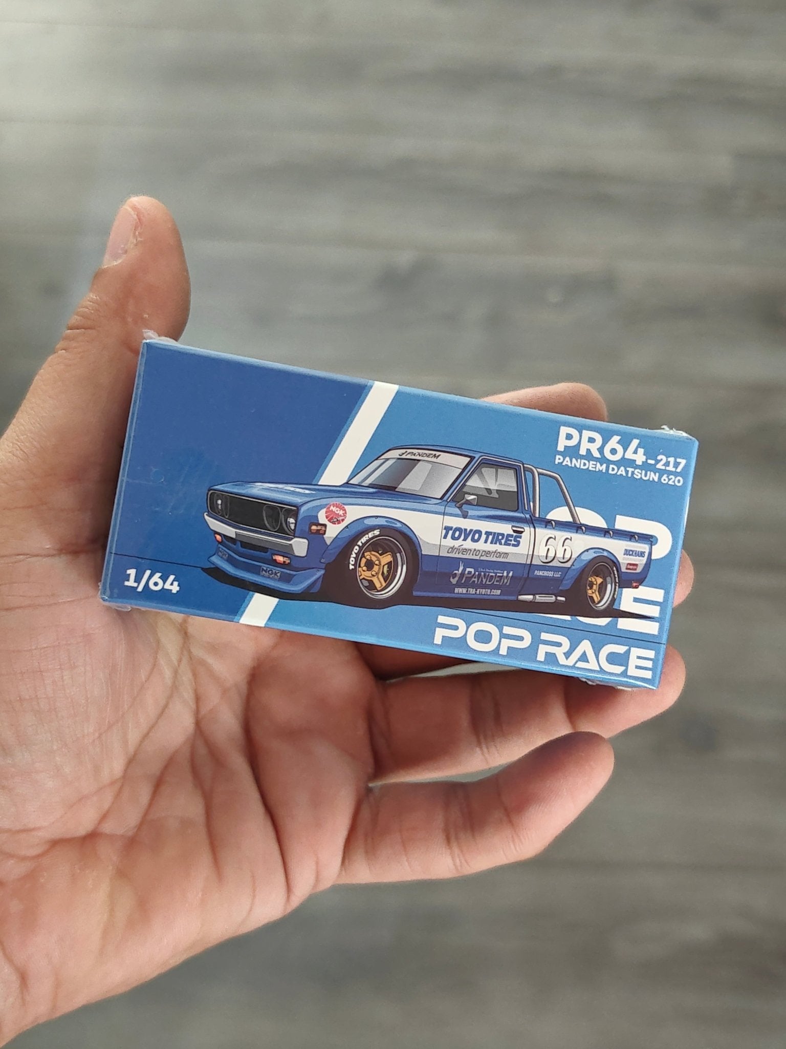 Pop Race Pandem Datsun 620 PR64-217 - Blue (Sealed Box) - Kinder Logs