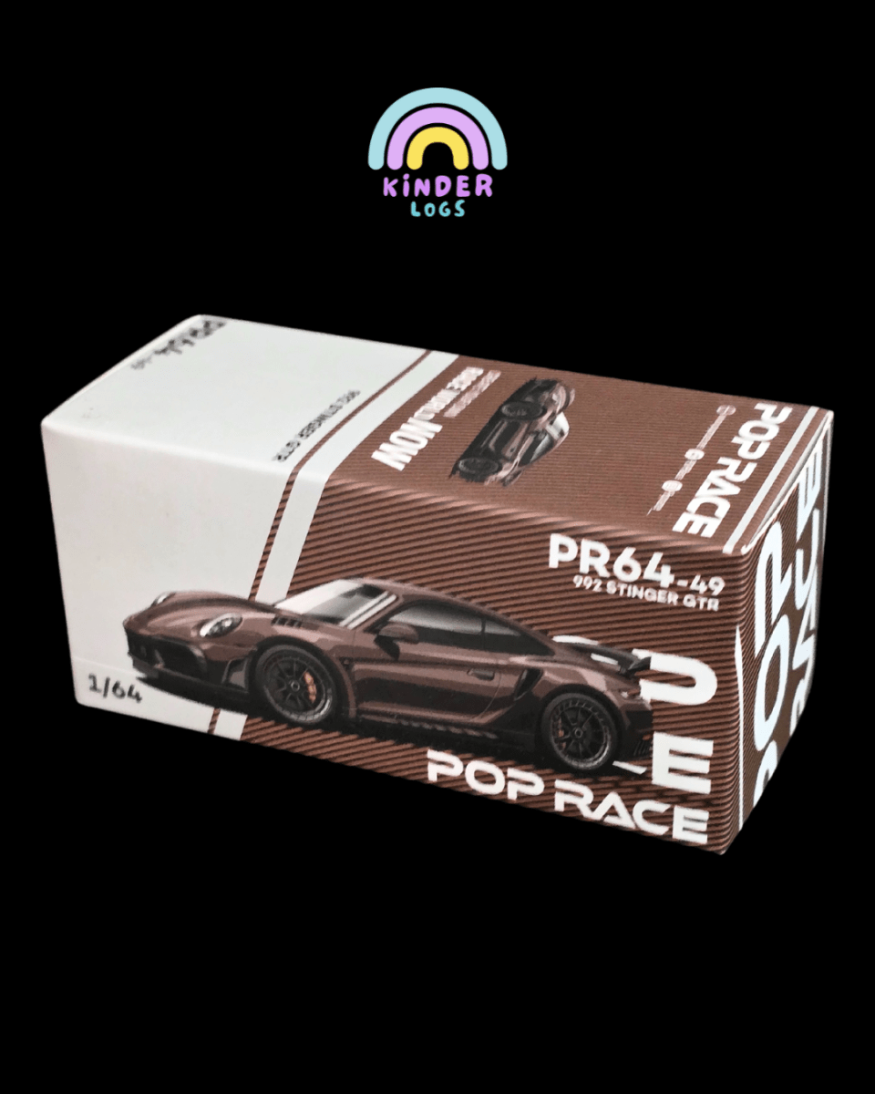 Pop Race Porsche 992 Stinger GTR - Brown (Open Box) - Kinder Logs