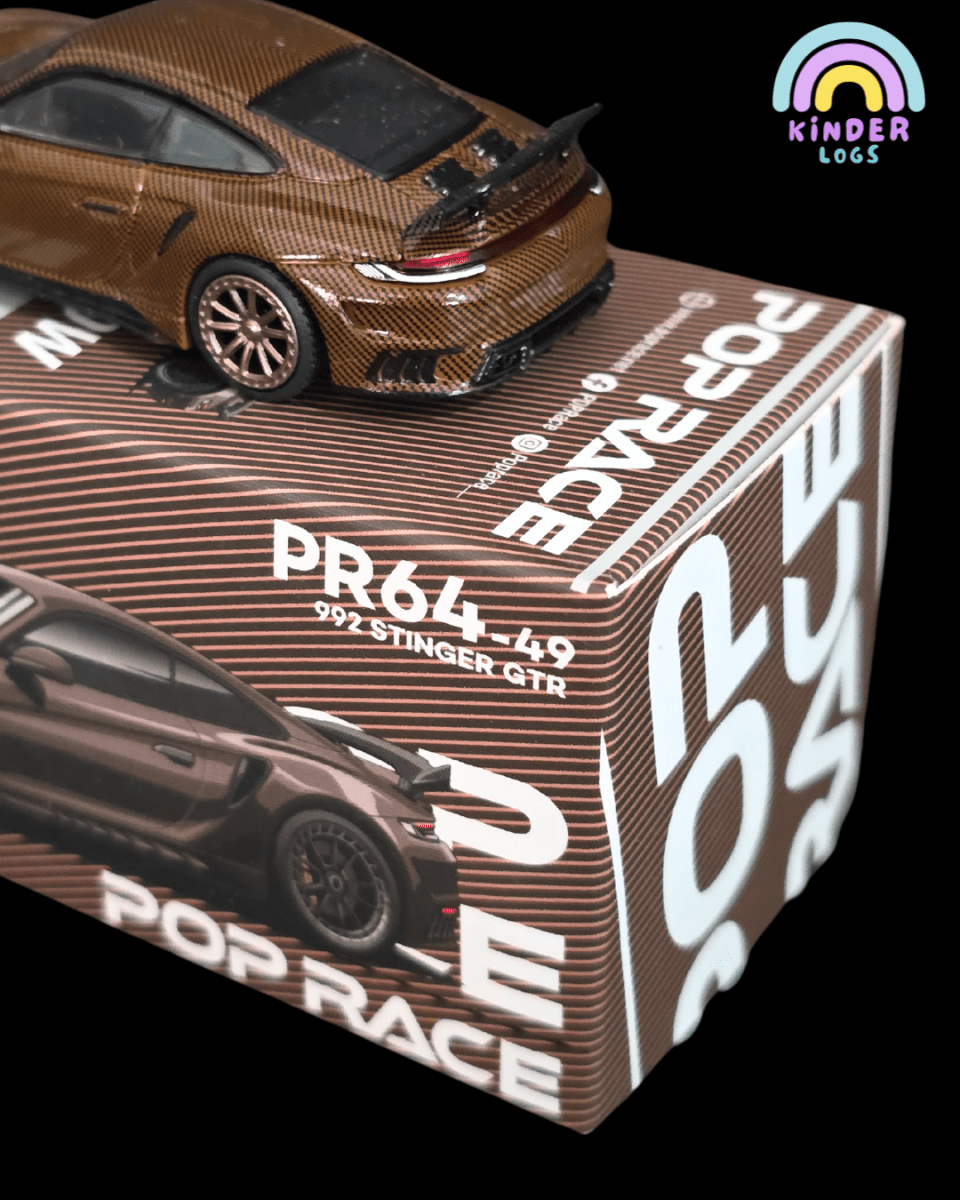 Pop Race Porsche 992 Stinger GTR - Brown (Open Box) - Kinder Logs