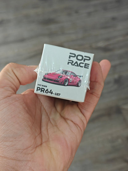 Pop Race Porsche 997 RWB PR64 - 187 - Pink (Sealed Box) - Kinder Logs