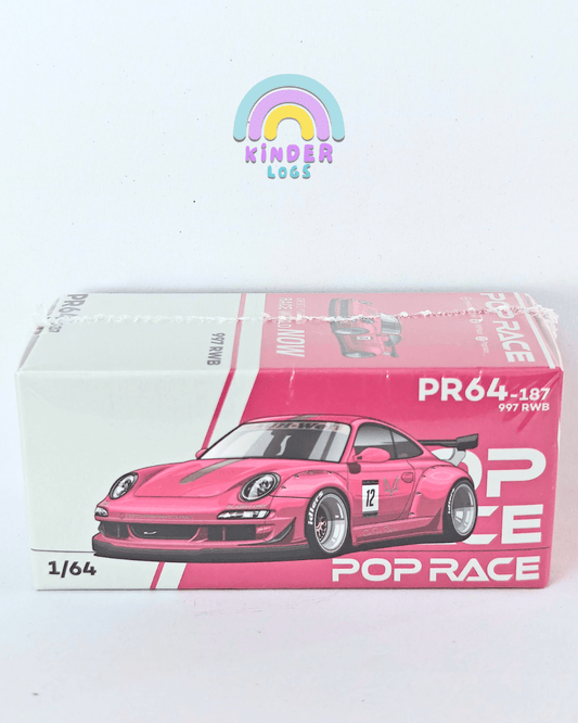 Pop Race Porsche 997 RWB PR64 - 187 - Pink (Sealed Box) - Kinder Logs