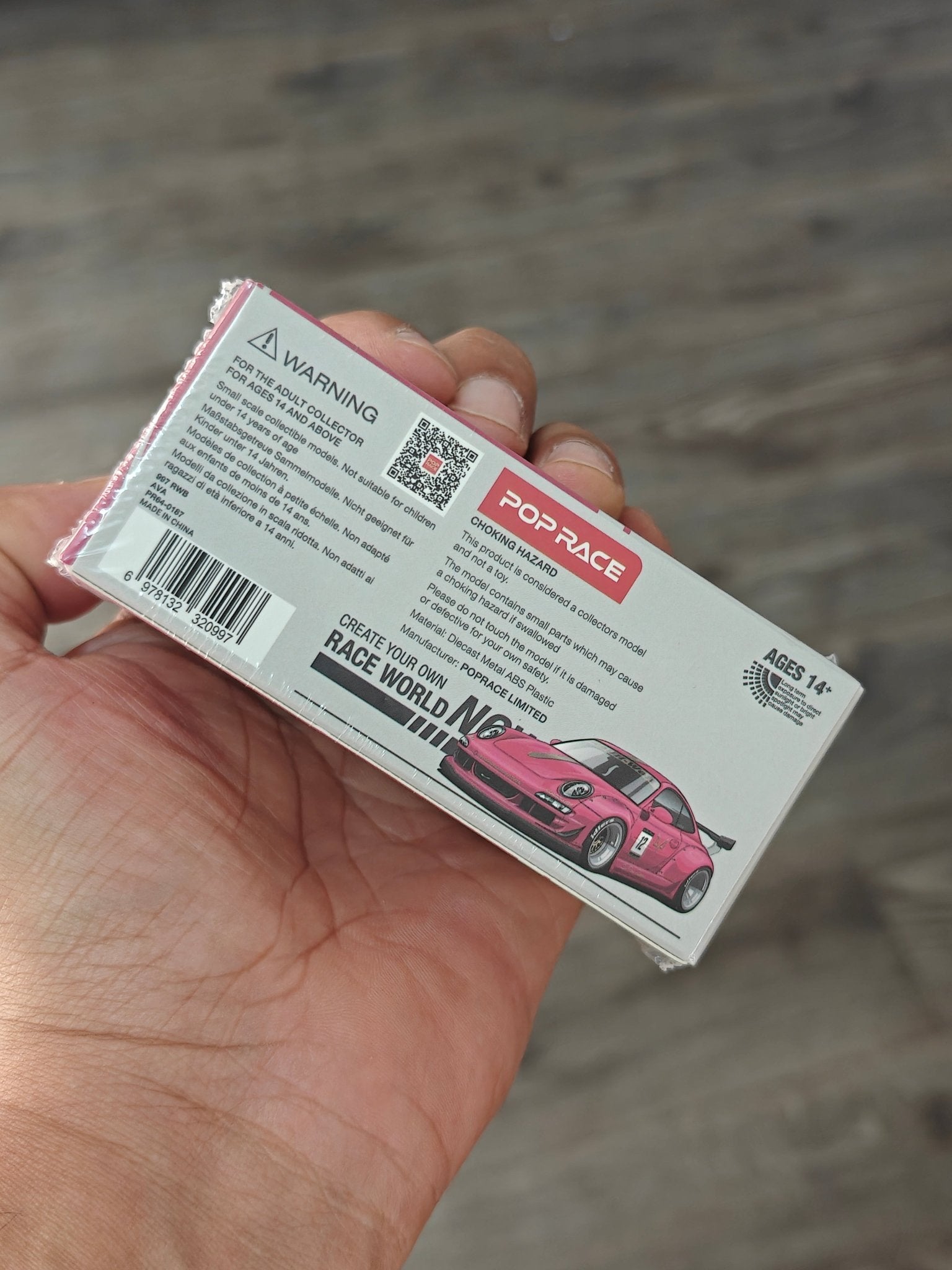 Pop Race Porsche 997 RWB PR64 - 187 - Pink (Sealed Box) - Kinder Logs