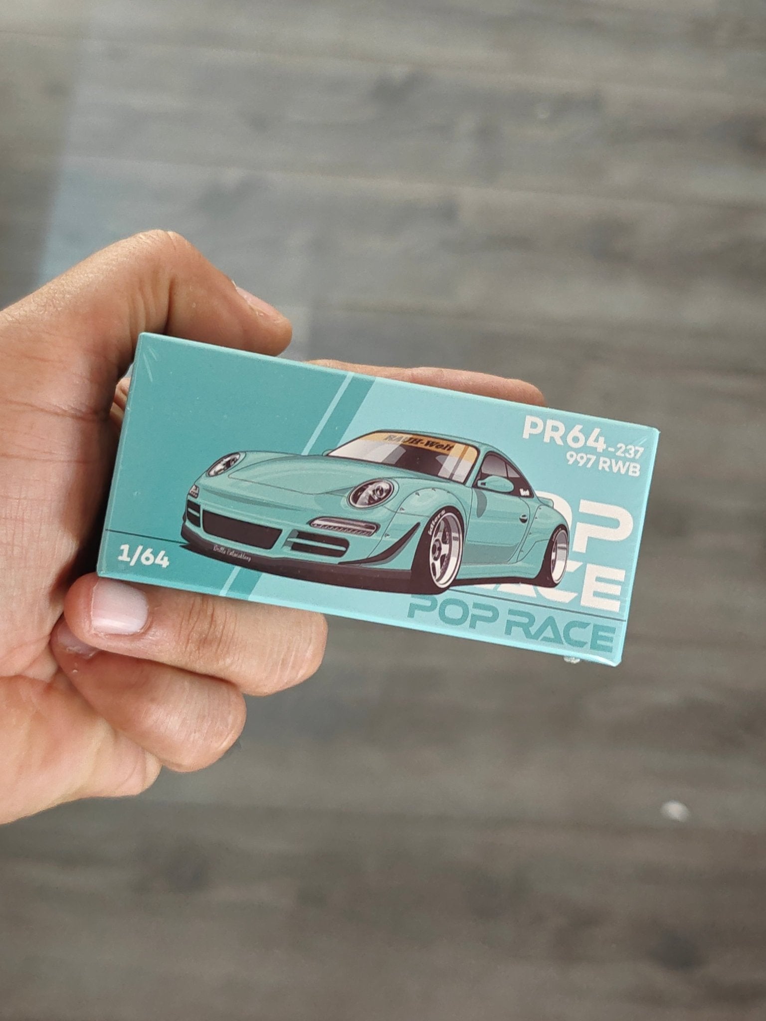 Pop Race Porsche 997 RWB PR64-237 - Blue (Sealed Box) - Kinder Logs