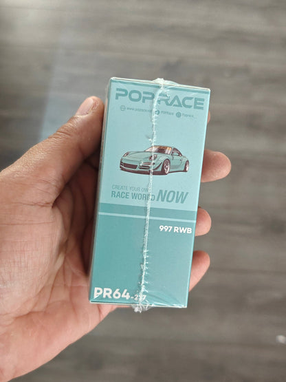 Pop Race Porsche 997 RWB PR64-237 - Blue (Sealed Box) - Kinder Logs