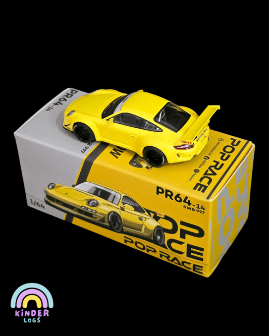 Pop Race Porsche RWB 997 - Yellow (Open Box) - Kinder Logs