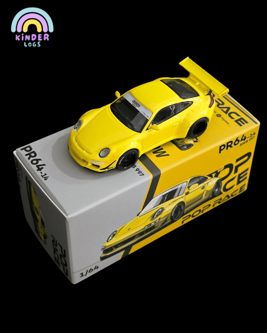 Pop Race Porsche RWB 997 - Yellow (Open Box) - Kinder Logs