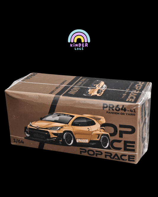 Pop Race Toyota Pandem GR Yaris (PR64 - 41) - Gold Color - Kinder Logs