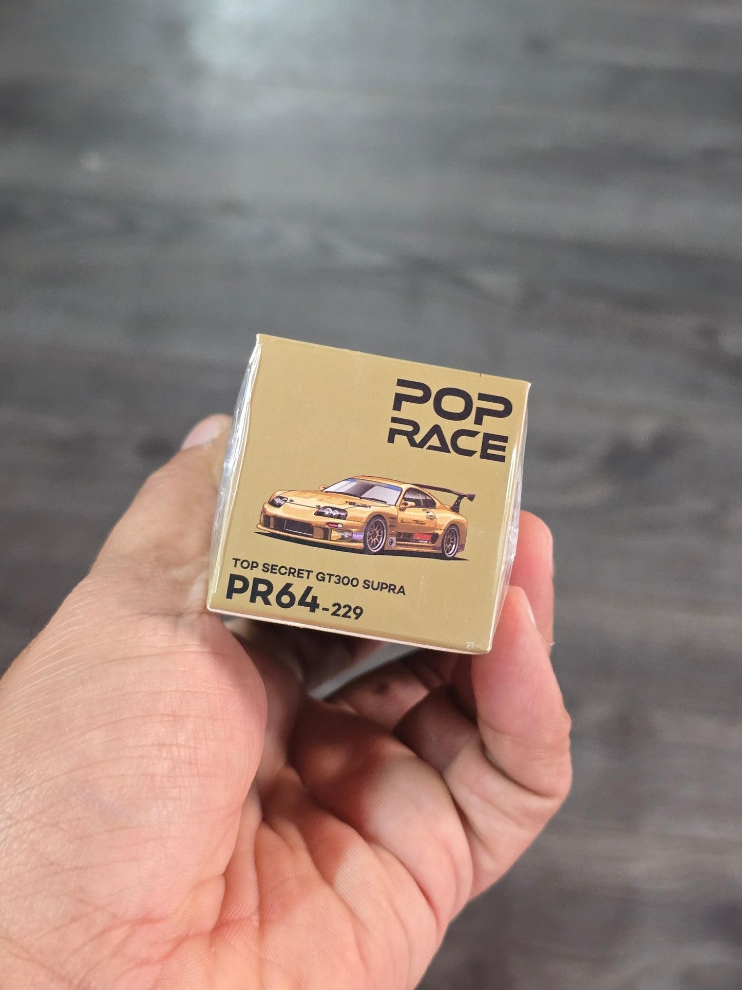 Pop Race Toyota Supra Top Secret GT300 (PR64 - 229) - Metallic Gold - Kinder Logs