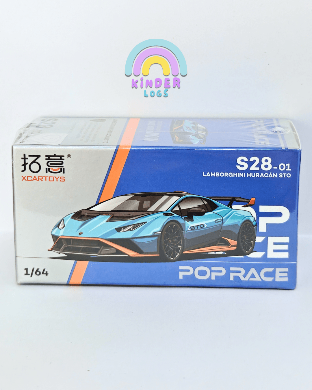 Pop Race XCARTOYS Lamborghini Huracan STO (S28 - 01) - Sealed Box - Kinder Logs
