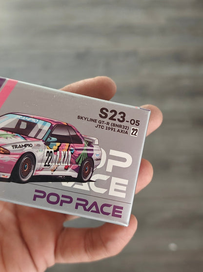 Pop Race XCARTOYS Nissan Skyline GT-R BNR32 JTC 1991 AXIA (S23-05) - Kinder Logs