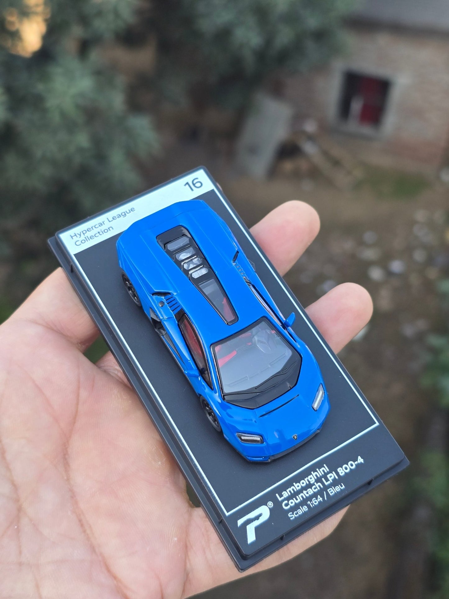 Poster Lamborghini Countach LPI 800 - 4 - Blue (Open Blister) - Kinder Logs