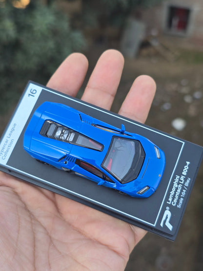 Poster Lamborghini Countach LPI 800 - 4 - Blue (Open Blister) - Kinder Logs