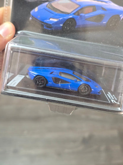 Poster Lamborghini Countach LPI 800 - 4 - Blue (Open Blister) - Kinder Logs