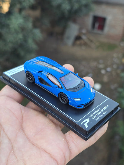 Poster Lamborghini Countach LPI 800 - 4 - Blue (Open Blister) - Kinder Logs
