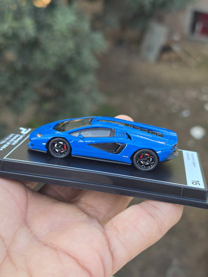 Poster Lamborghini Countach LPI 800 - 4 - Blue (Open Blister) - Kinder Logs