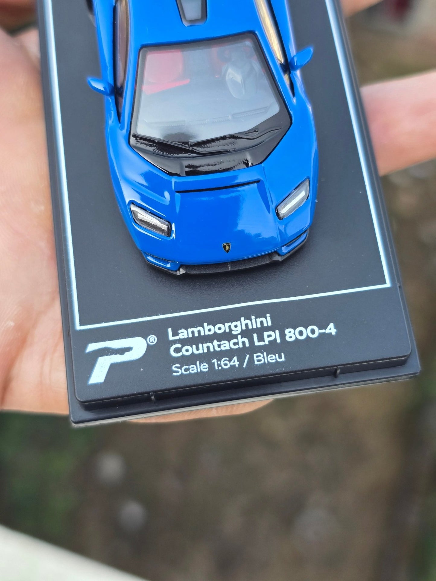 Poster Lamborghini Countach LPI 800 - 4 - Blue (Open Blister) - Kinder Logs