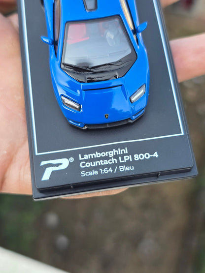 Poster Lamborghini Countach LPI 800 - 4 - Blue (Open Blister) - Kinder Logs
