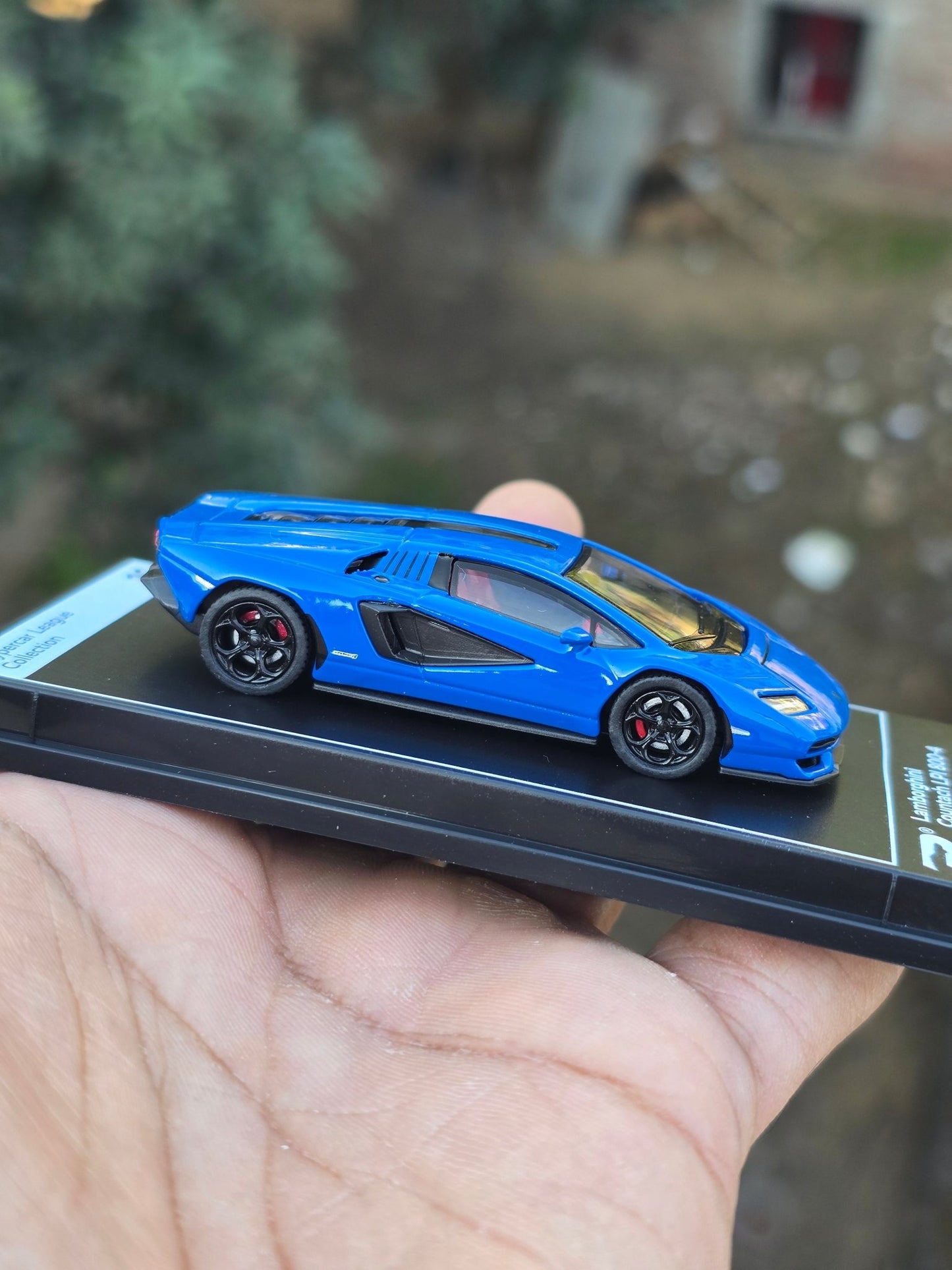 Poster Lamborghini Countach LPI 800 - 4 - Blue (Open Blister) - Kinder Logs