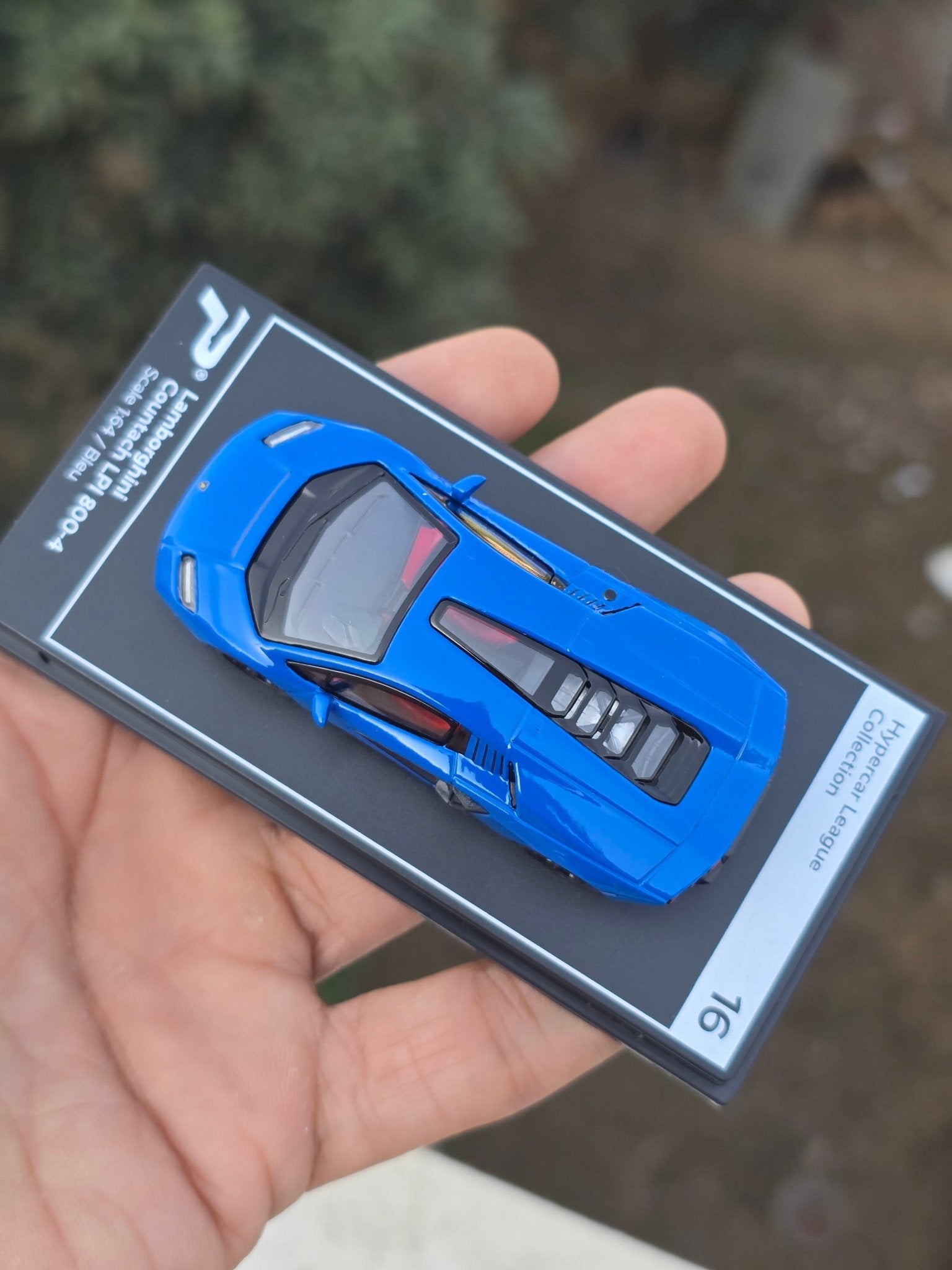 Poster Lamborghini Countach LPI 800 - 4 - Blue (Open Blister) - Kinder Logs