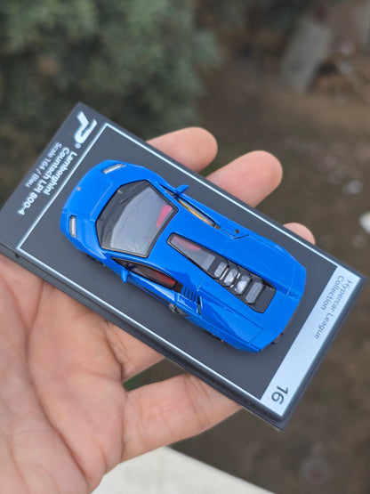 Poster Lamborghini Countach LPI 800 - 4 - Blue (Open Blister) - Kinder Logs