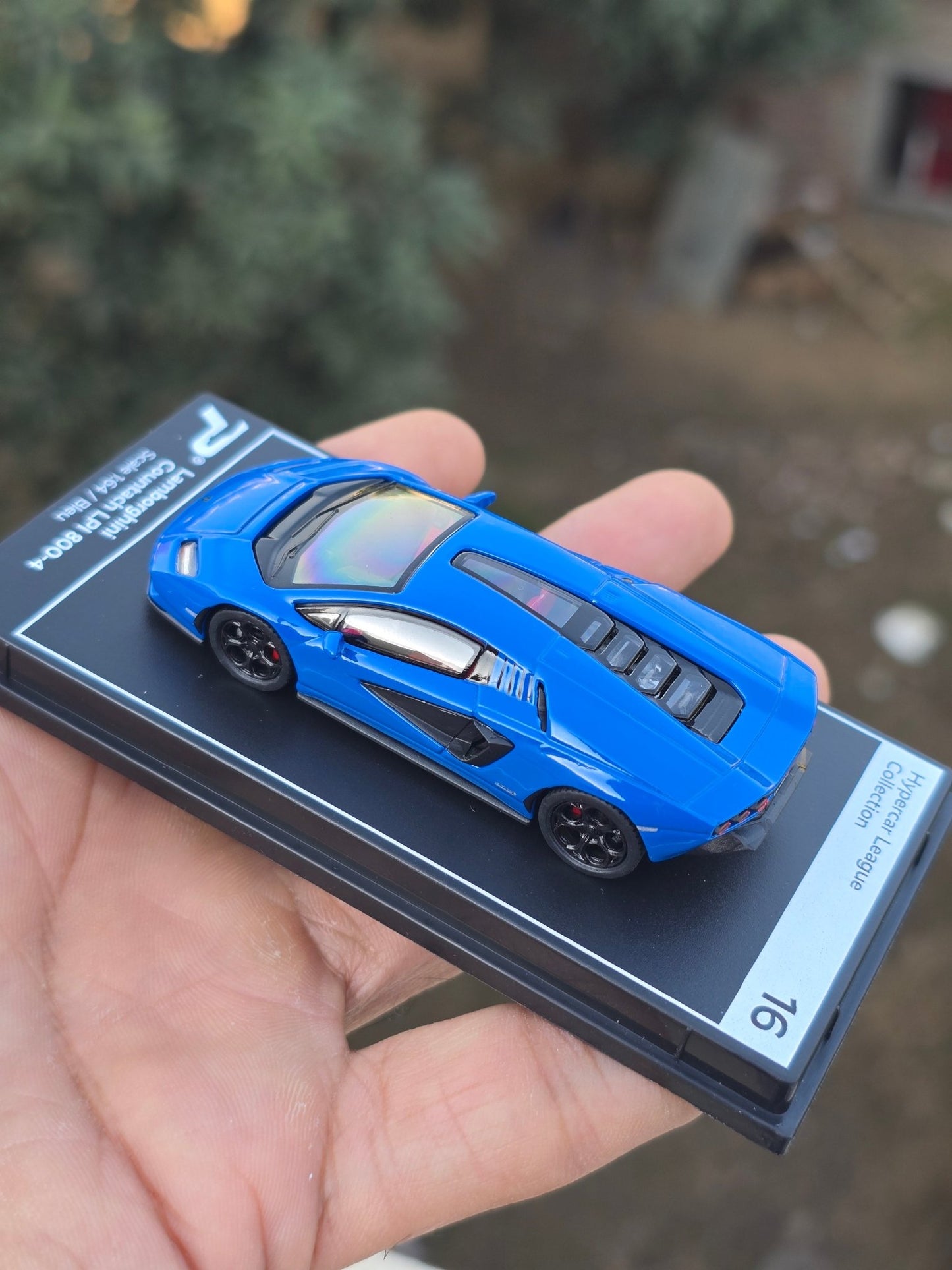 Poster Lamborghini Countach LPI 800 - 4 - Blue (Open Blister) - Kinder Logs