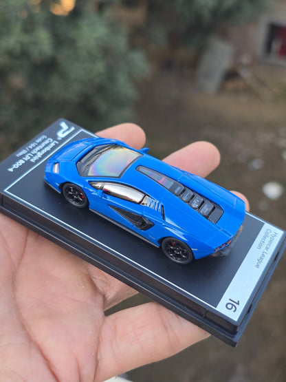 Poster Lamborghini Countach LPI 800 - 4 - Blue (Open Blister) - Kinder Logs