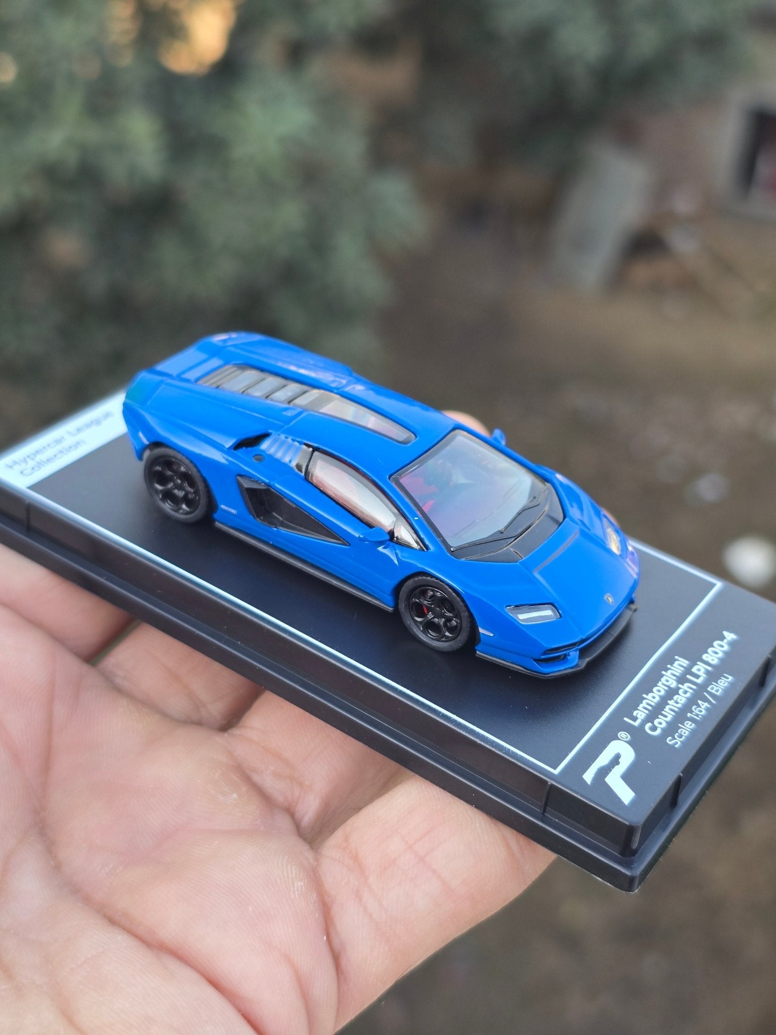 Poster Lamborghini Countach LPI 800 - 4 - Blue (Open Blister) - Kinder Logs