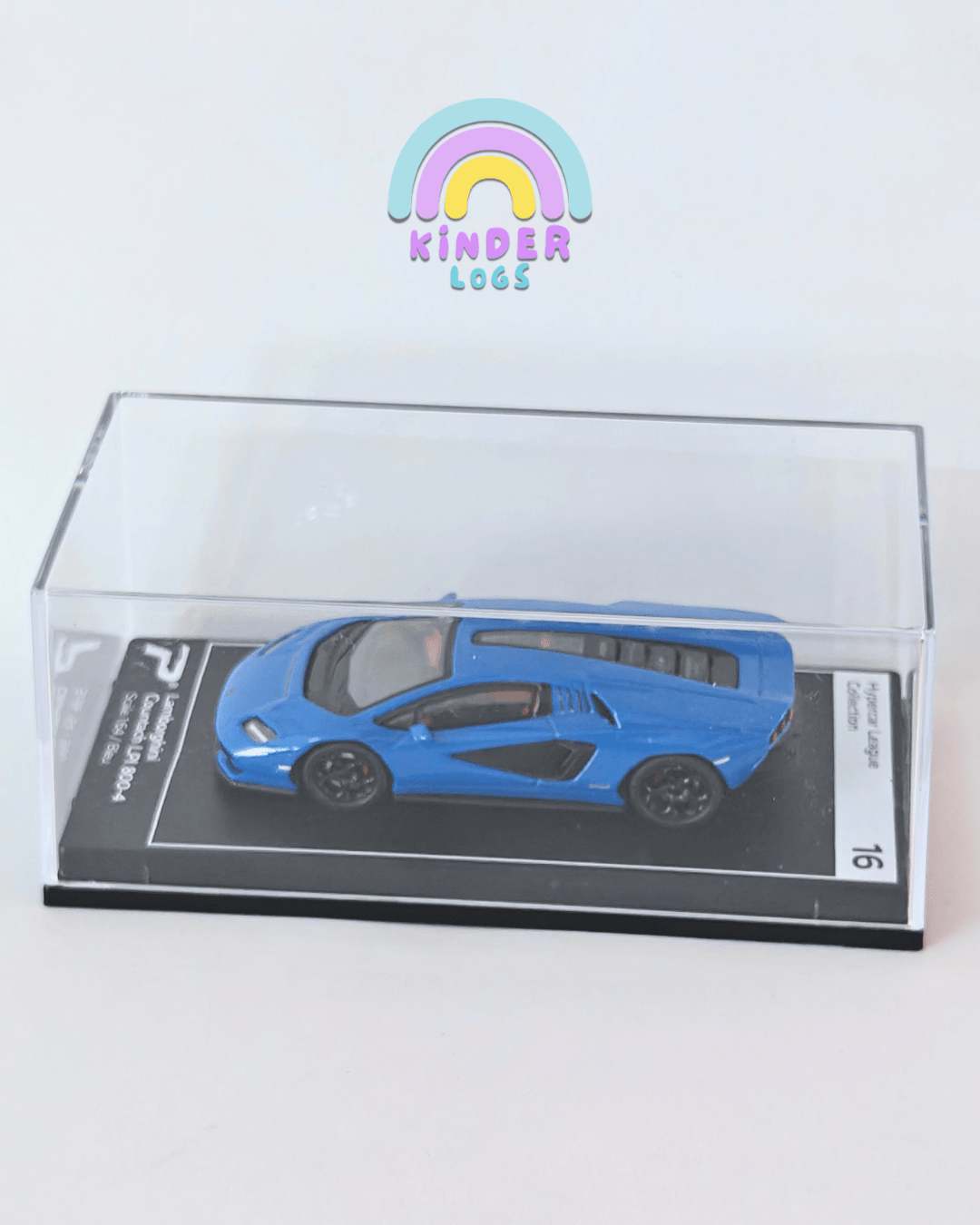 Poster Lamborghini Countach LPI 800 - 4 - Blue (Uncarded - New) - Kinder Logs