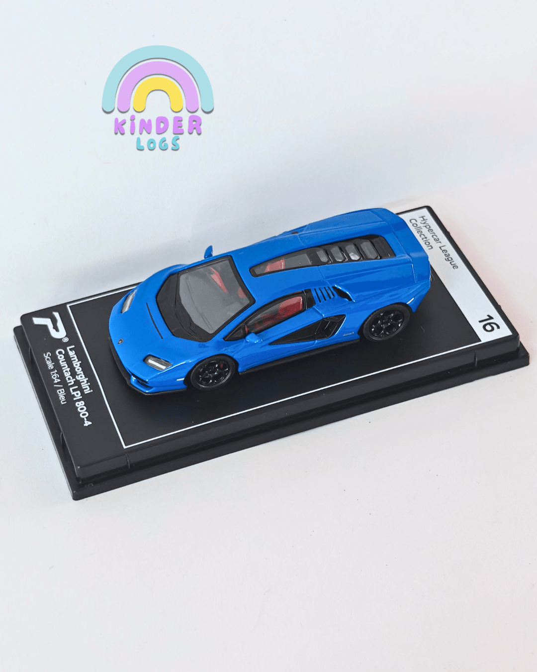Poster Lamborghini Countach LPI 800 - 4 - Blue (Uncarded - New) - Kinder Logs
