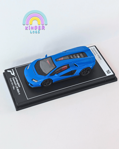 Poster Lamborghini Countach LPI 800 - 4 - Blue (Uncarded - New) - Kinder Logs