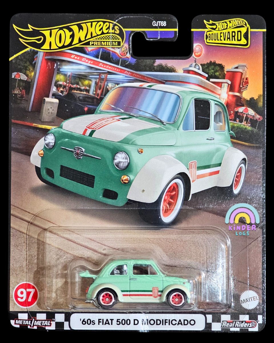 Premium Hot Wheels 1960s Fiat 500D Modificado - Kinder Logs