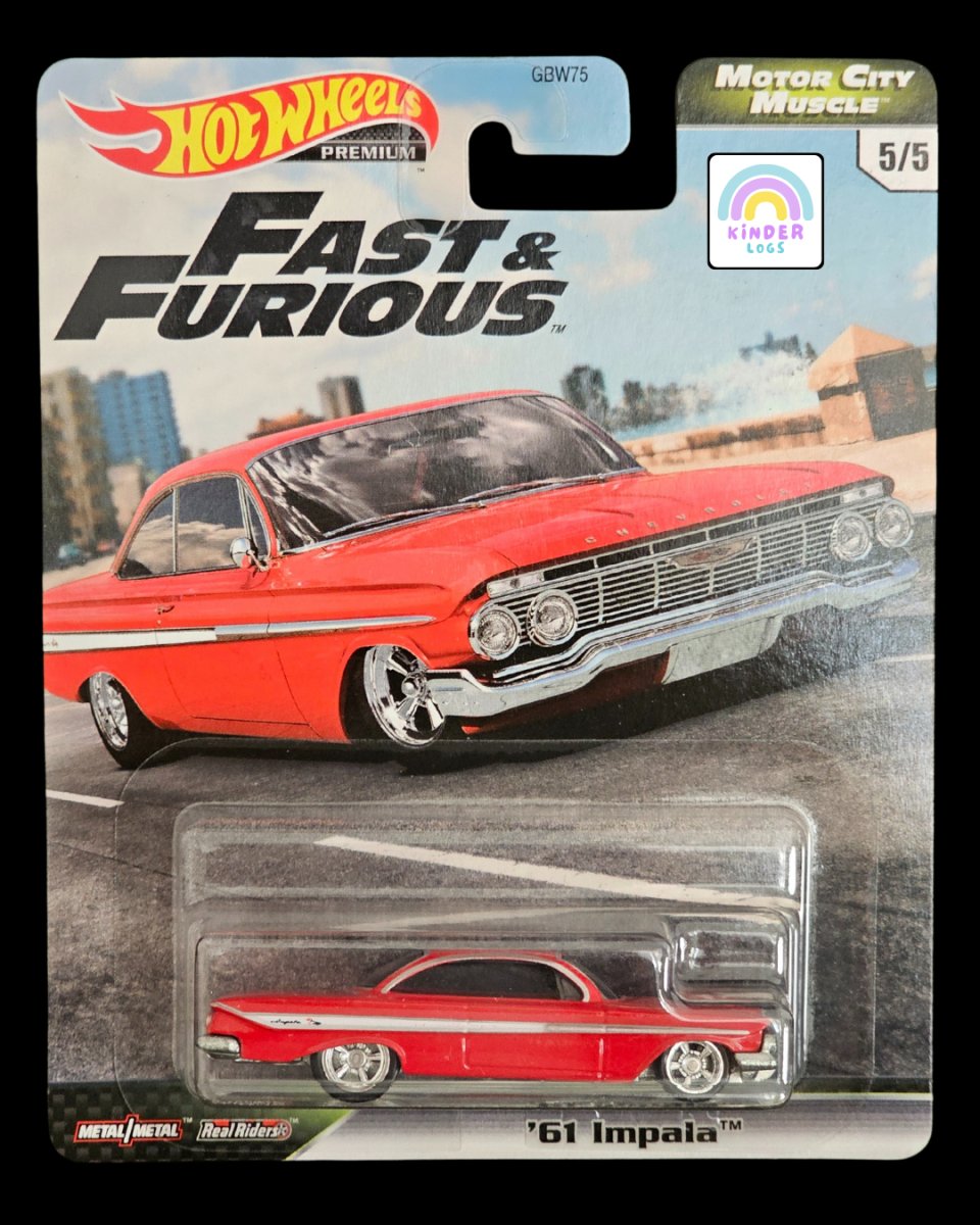 Premium Hot Wheels 1961 Chevrolet Impala - Fast & Furious - Kinder Logs