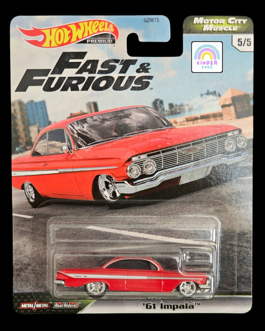 Premium Hot Wheels 1961 Chevrolet Impala - Fast & Furious - Kinder Logs